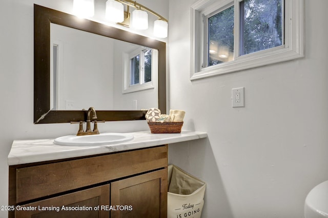 bathroom with vanity