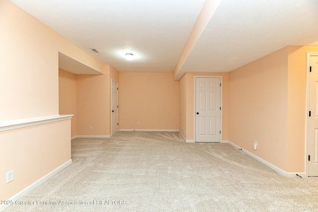 view of carpeted empty room