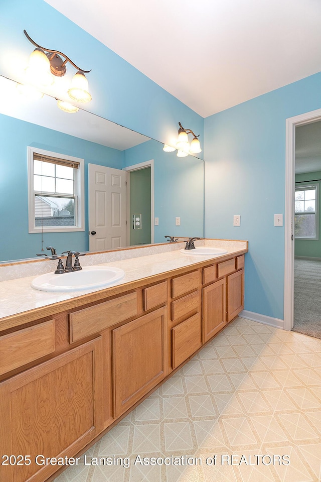 bathroom with vanity