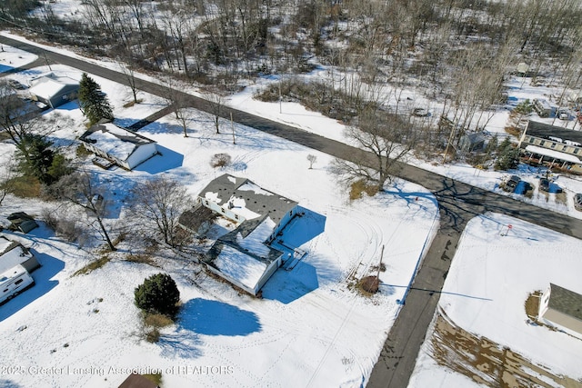 view of snowy aerial view