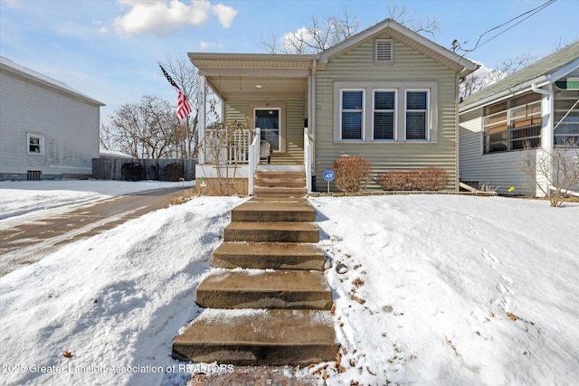 bungalow-style house featuring a porch