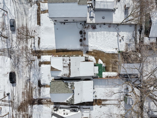 view of snowy aerial view