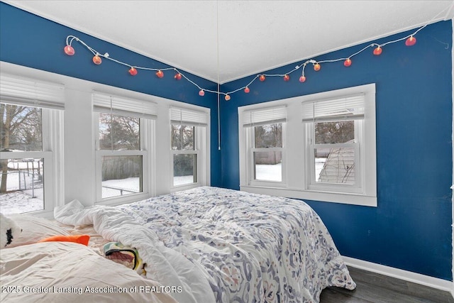 bedroom featuring hardwood / wood-style floors