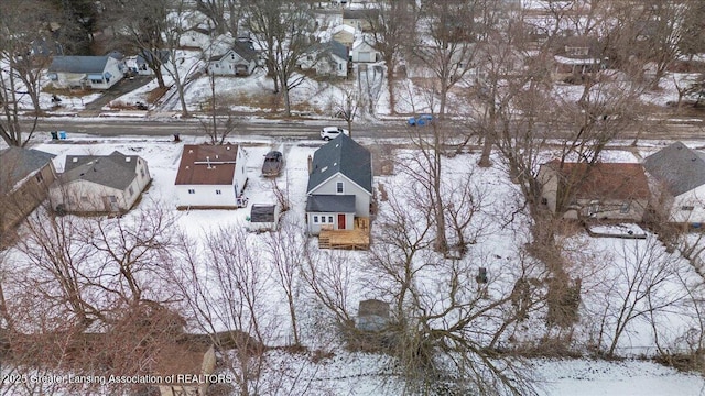 view of snowy aerial view