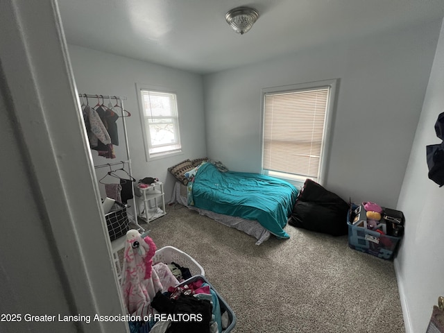 bedroom featuring carpet flooring