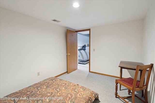 view of carpeted bedroom