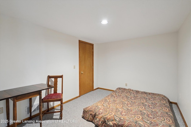 bedroom with carpet floors