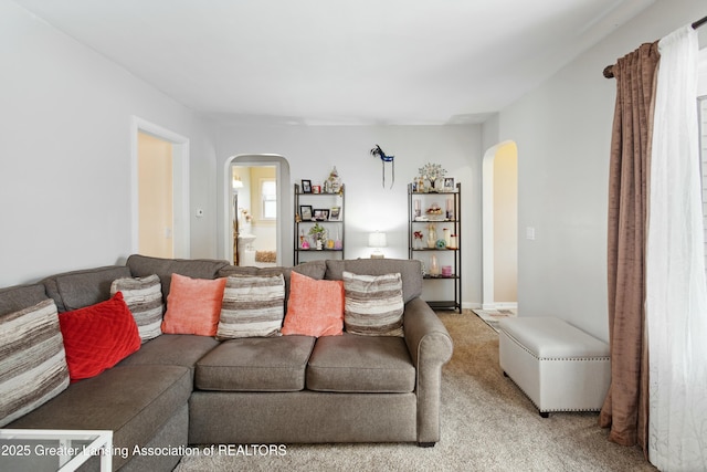 view of carpeted living room