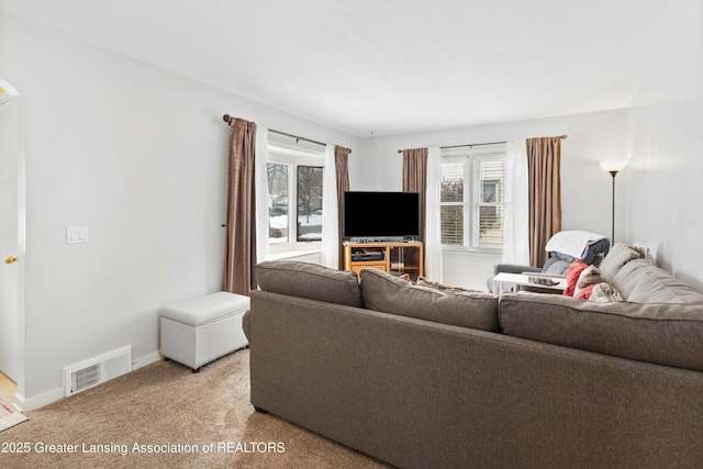 view of carpeted living room