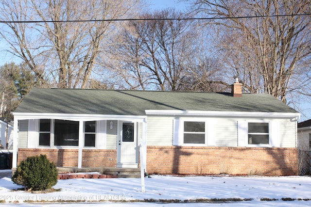 view of ranch-style home