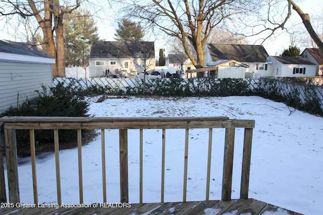 view of snowy yard