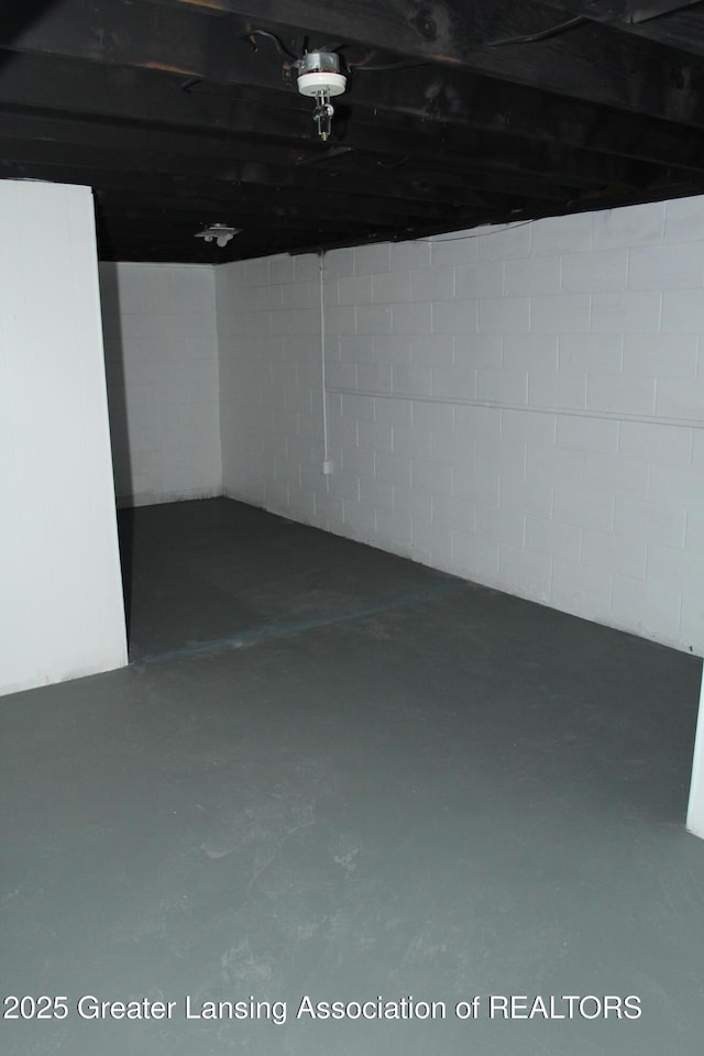 view of basement