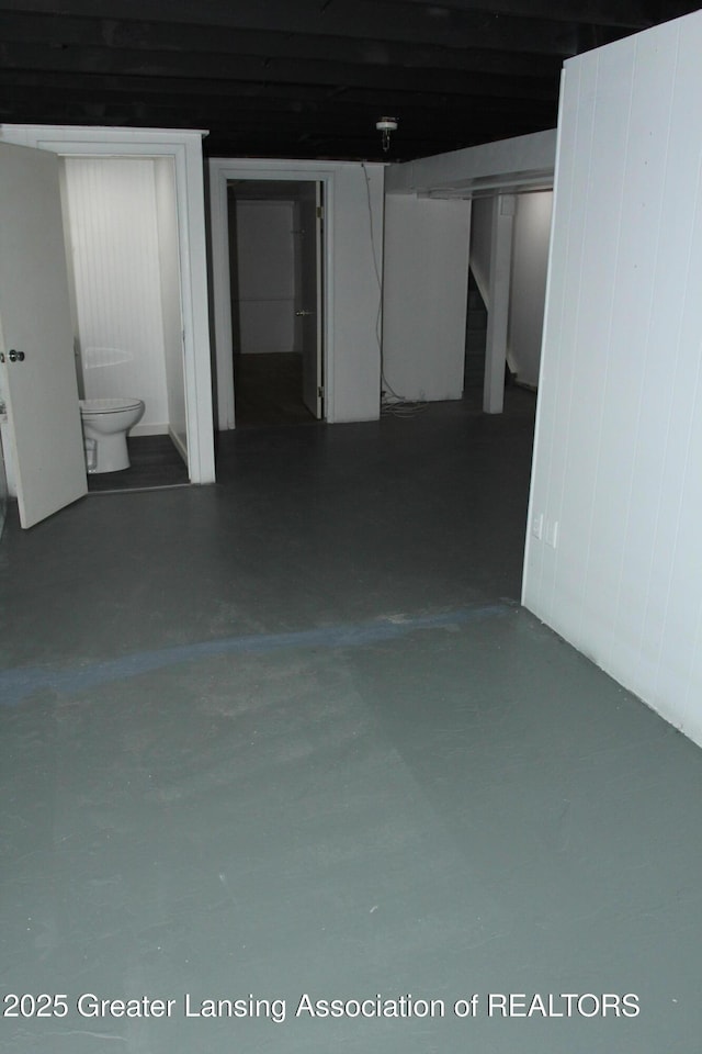 view of basement