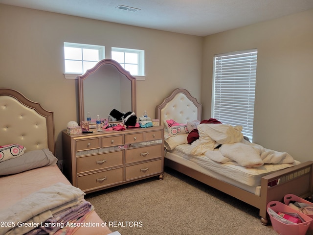 view of carpeted bedroom