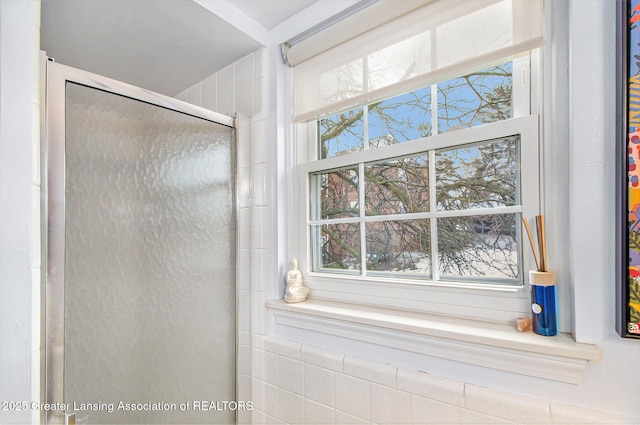 bathroom with an enclosed shower