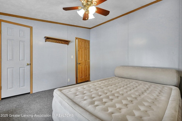 1987 W Isabella Rd, Midland, MI 48640 - carpeted bedroom featuring crown molding and ceiling fan