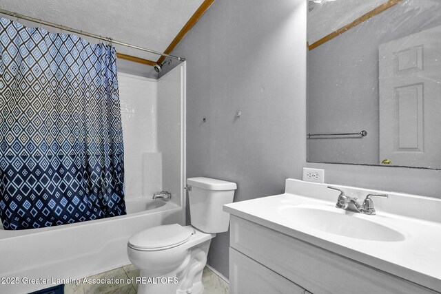 1987 W Isabella Rd, Midland, MI 48640 - full bathroom with vanity, shower / tub combo, and toilet