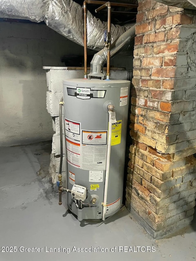 utilities featuring gas water heater