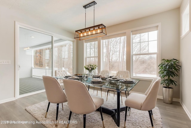 dining room featuring light wood-type flooring