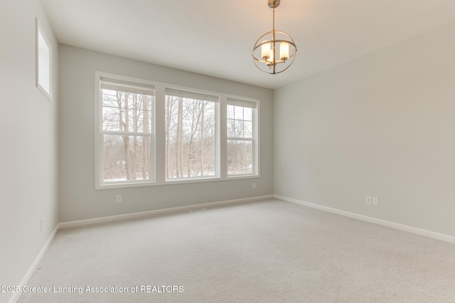 view of carpeted spare room