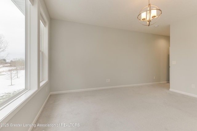 view of carpeted empty room