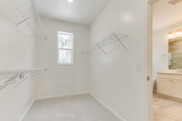 walk in closet with sink