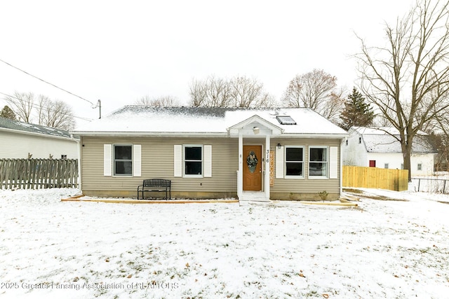 view of bungalow-style home