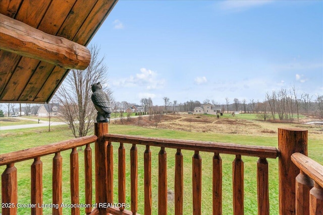 view of yard featuring covered porch