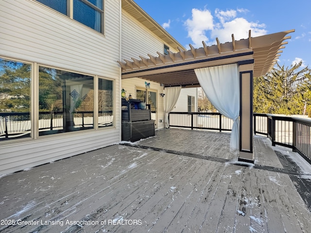 view of wooden terrace