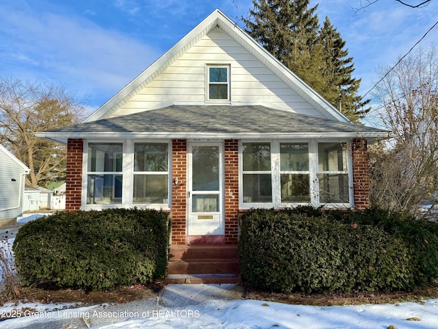 view of bungalow-style home