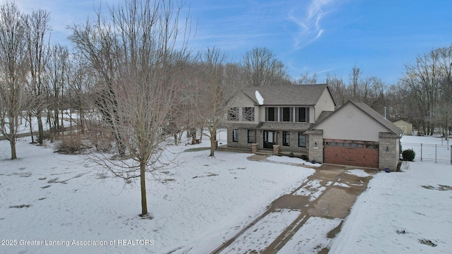 view of front property featuring a garage