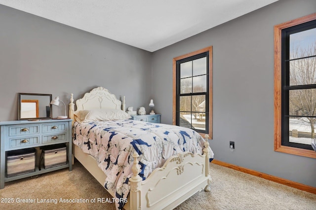 view of carpeted bedroom