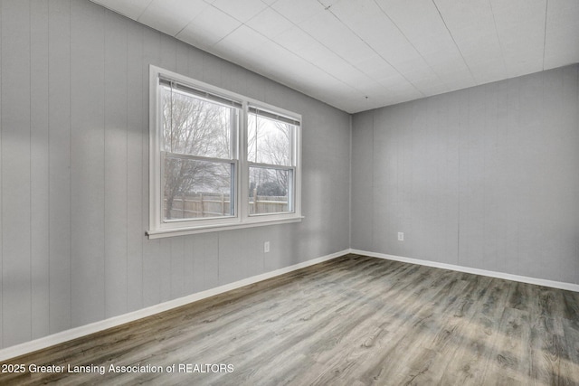 empty room featuring wood-type flooring