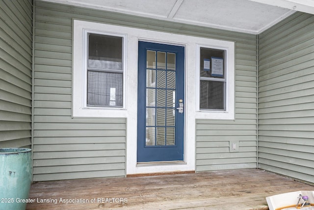 view of doorway to property