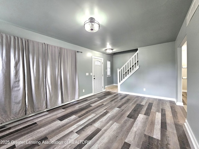 interior space featuring wood-type flooring