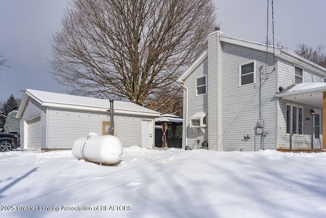 view of snowy exterior