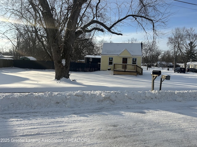 view of snowy yard