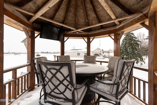 view of patio with a gazebo