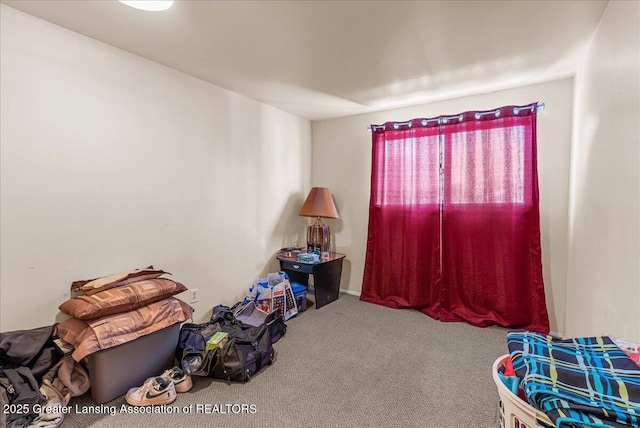 game room with carpet flooring