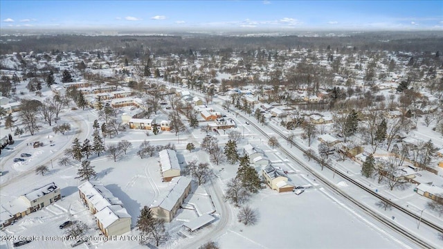 view of snowy aerial view