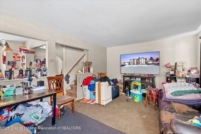 playroom featuring carpet flooring