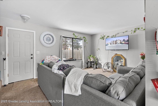 view of carpeted living room