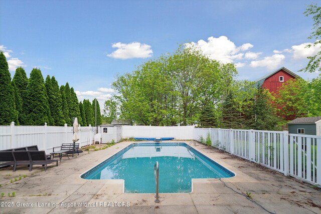 11610 Hibiscus Ln, Grand Ledge, MI 48837 - view of swimming pool featuring a patio and a fenced backyard
