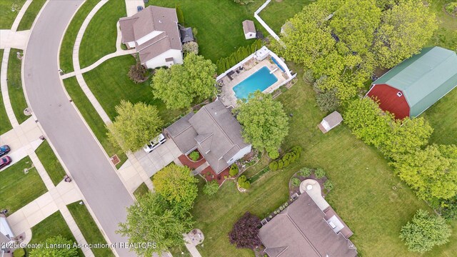 11610 Hibiscus Ln, Grand Ledge, MI 48837 - aerial view of a pool area