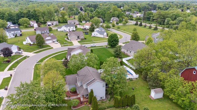 11610 Hibiscus Ln, Grand Ledge, MI 48837 - aerial perspective of suburban area