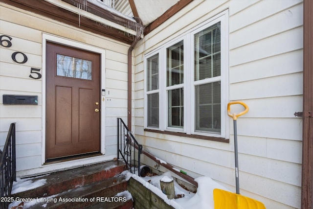 view of doorway to property