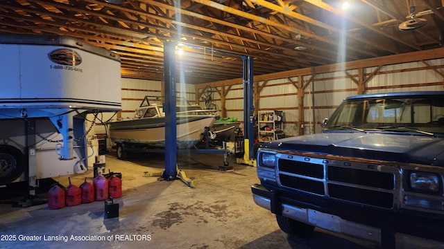 garage featuring a garage door opener