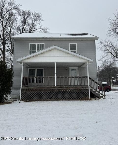 traditional home with covered porch