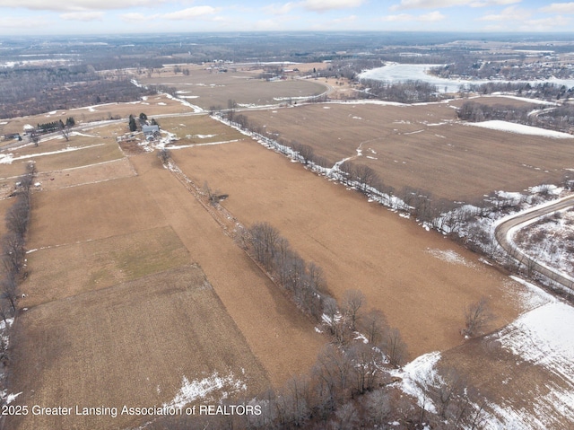 drone / aerial view featuring a rural view