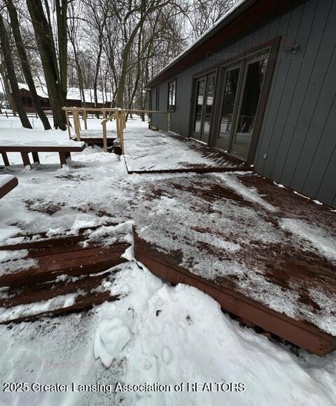 view of snowy yard